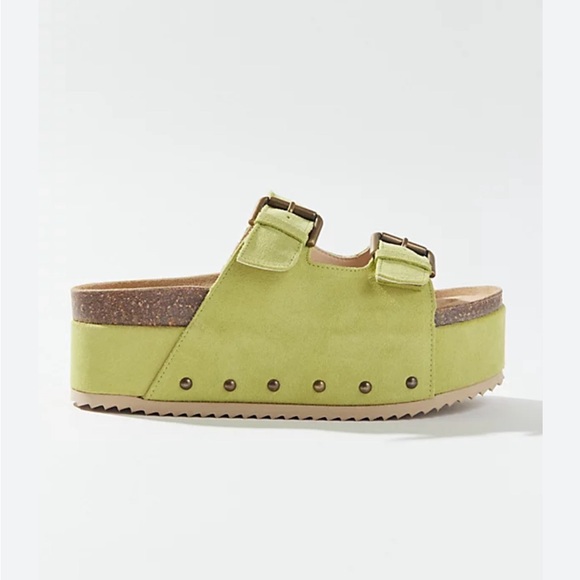 Free People Intentionally Blank Dreams Flatform Sandal Pistachio size 36 - Picture 1 of 11